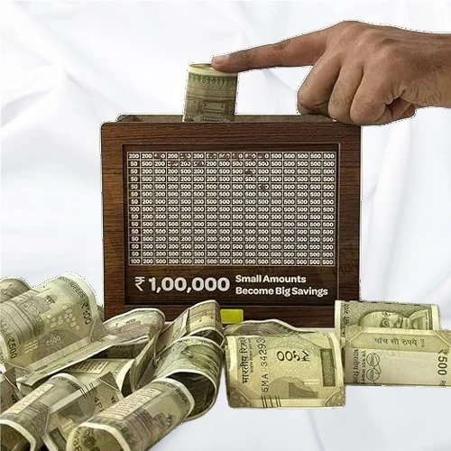 Vaultizio⢠Premium Wooden Money Bank